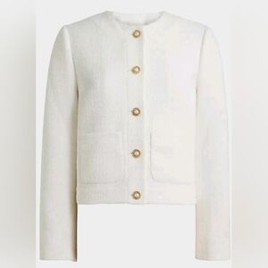 J. Crew Cropped Collarless Lady Jacket